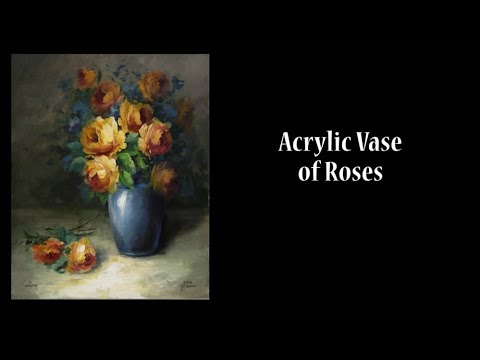 Video: Beschilderde Vaas Met Rozen