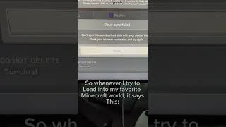 Guys I need your help! || #minecraft #minecraftshorts #gaming #issue #tech #problem #help
