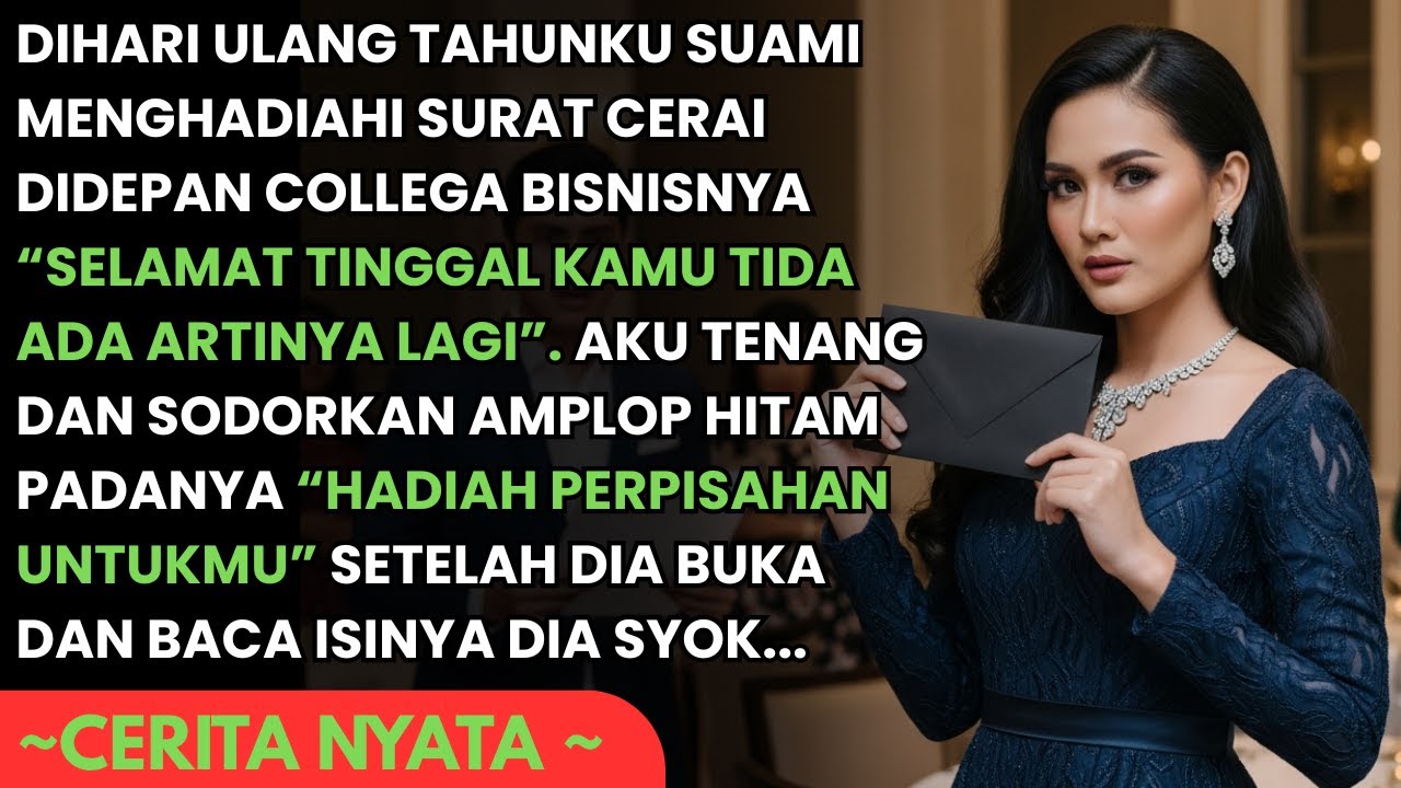 SUAMI HADIAHIKU SURAT CERAI DIHARI ULANG TAHUNKU - AKU SODORKAN AMPLOP HITAM YANG BUATNYA HISTERIS..