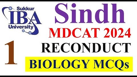 Sukkur IBA MDCAT 2024 Reconduct Paper Biology MCQs Solved | Biology MCQs Solved Sindh MDCAT 2024 