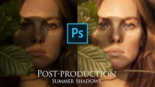 Summer Shadows: editing step by step and free actions - Photoshop Tutorial