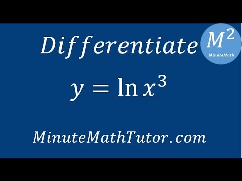Differentiate y=ln(x^3)