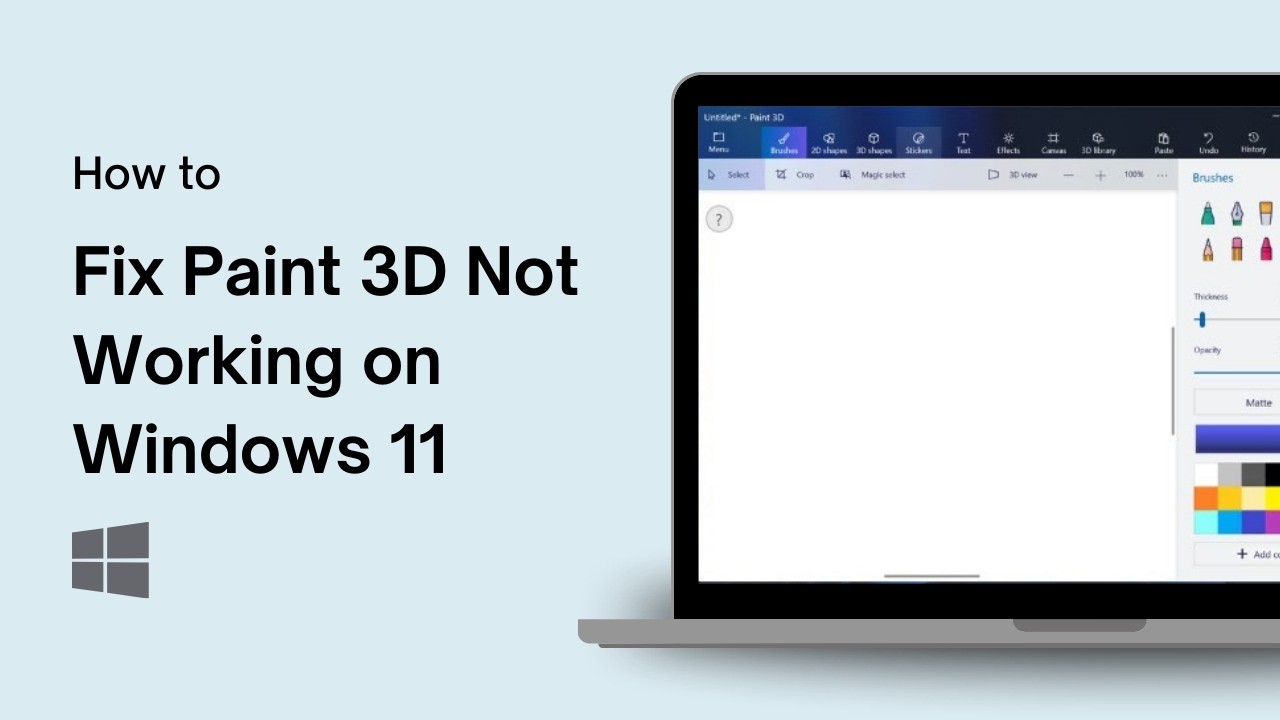 How to Fix Paint 3D Not Working on Windows 11 - YouTube