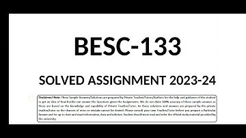 besc 133 solved Assignment 2023-24 / ignou besc 133 solved Assignment 2023-24 / pdf wtp 8228091239