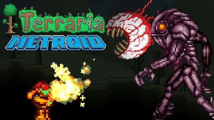 Terraria: Metroid Mod - ALL BOSSES 