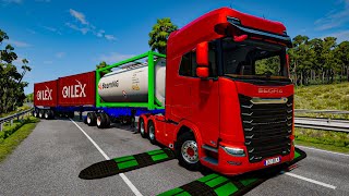 Trucks vs Speed Bumps - BeamNG.Drive