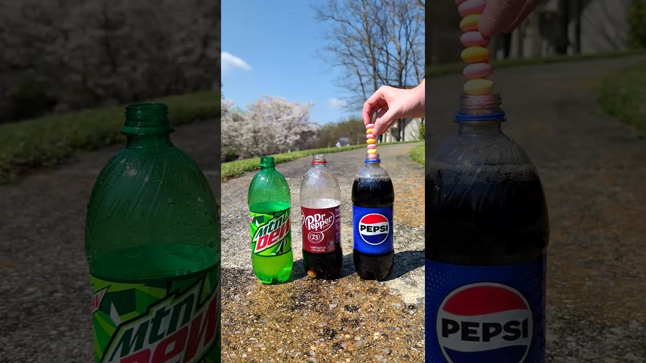 Popular Coke & Pepsi Sodas Vs Mentos (SLOW MO) (Coke, Sprite, Fanta) 
