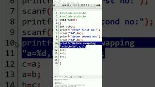 swapping of two numbers in c program | ms coder