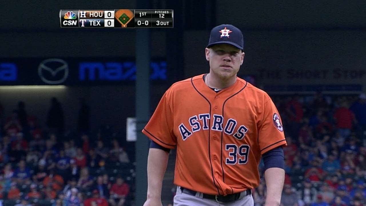 HOU@TEX: Oberholtzer fans seven over seven frames