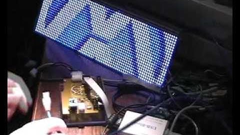 Slave RGB LED matrix controlled over LVDS from master using UTP cable