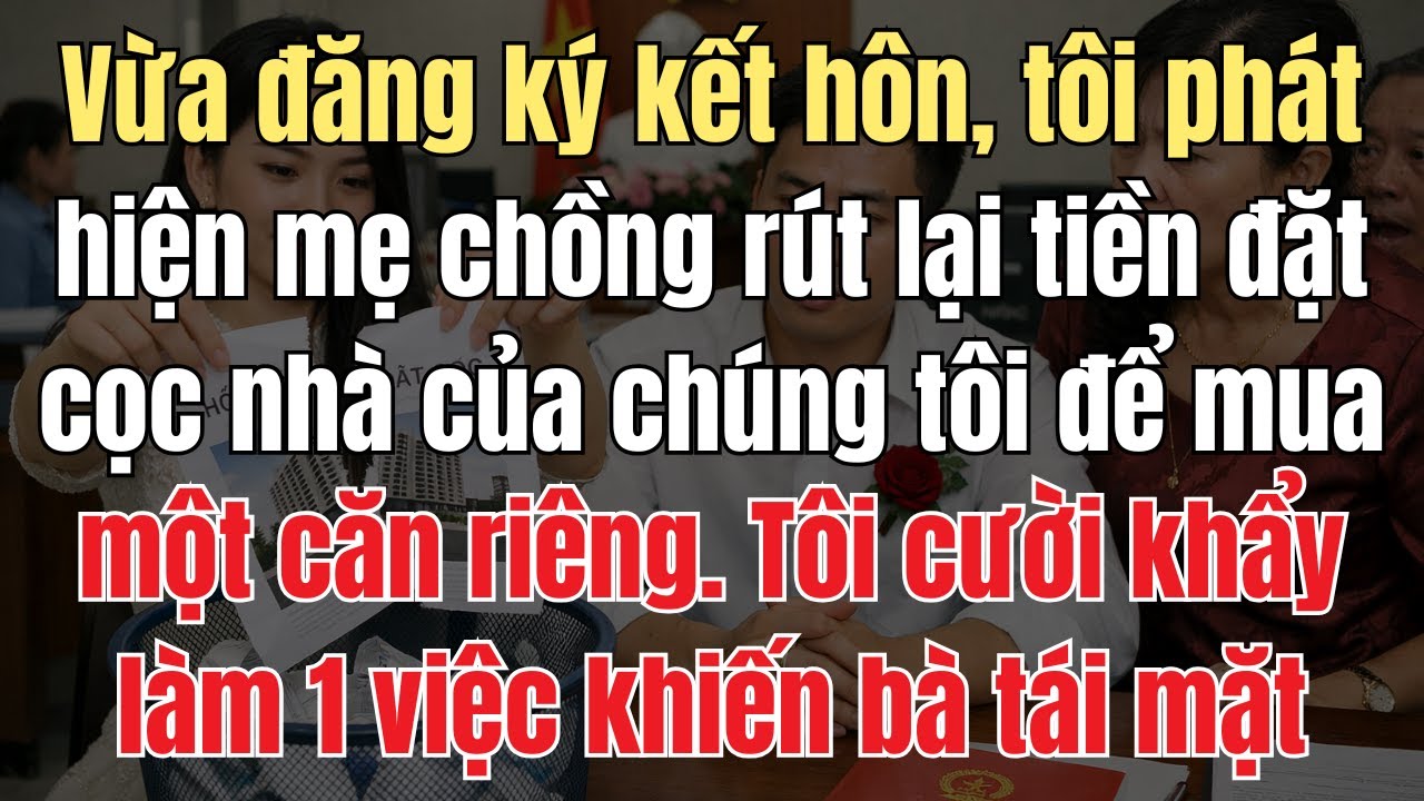 Vừa Đăng Ký Kết Hôn, Mẹ Chồng Liền Rút Tiền Đặt Cọc Nhà Của Chúng Tôi Để Mua Một Căn Nhà Riêng Khác
