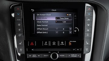 2024 INFINITI QX50 - Setting the Clock