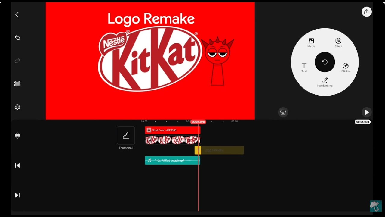 Kitkat Logo Remake Kinemaster Speedrun x4.5 Speed