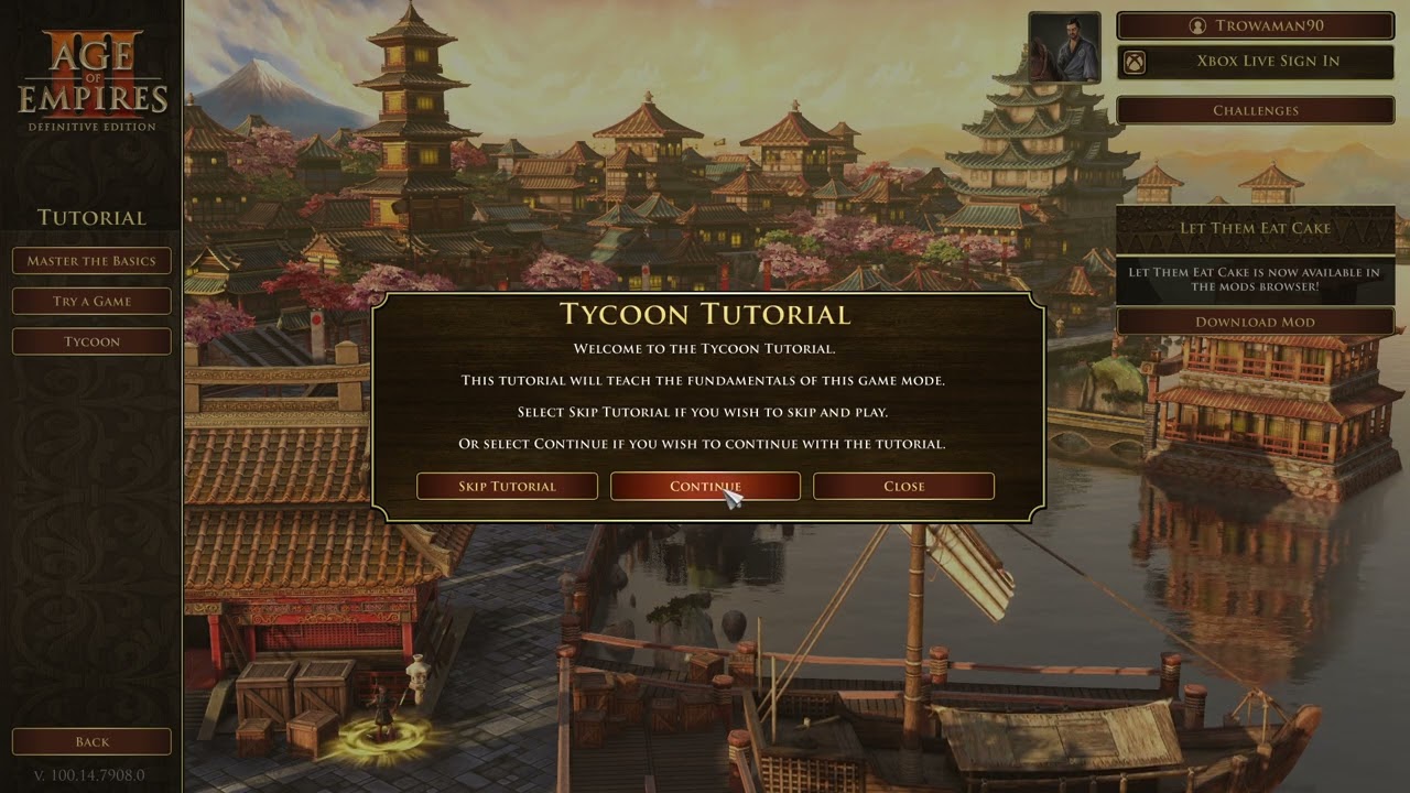 Tycoon Mode Text Tutorial Age of Empires III Definitive Edition