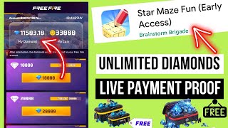 Star Maze Fun App Payment Proof | Free Fire New Diamonds Earning App | Free 10000 DIAMONDS screenshot 2
