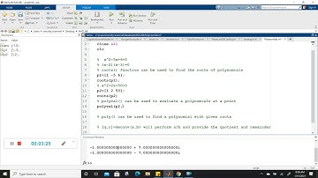Polynomials in MATLAB