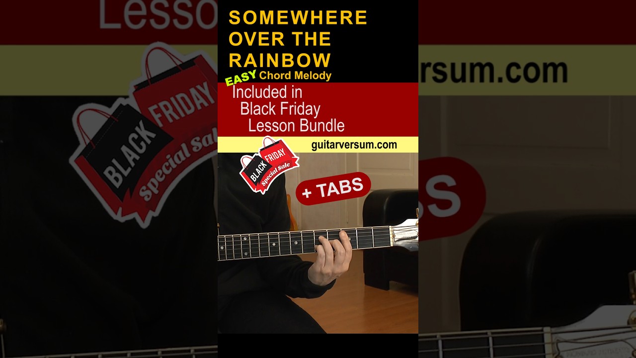 SOMEWHERE OVER THE RAINBOW - Chord Melody Jazz Guitar Tutorial 