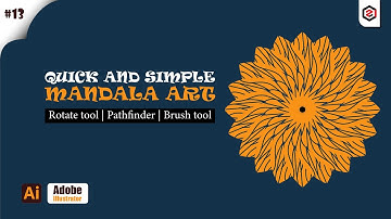 Quick and simple Mandala Art design by using Rotate Tool | Adobe Illustrator tutorial