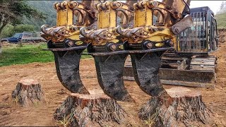 Fastest Chain Door Machine For Cutting Largest Wood - Dangerous Monster Stump Destroy Working