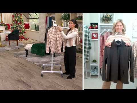 Cuddl Duds Flannel Fleece 1/2 Zip Mock Neck Pullover on QVC