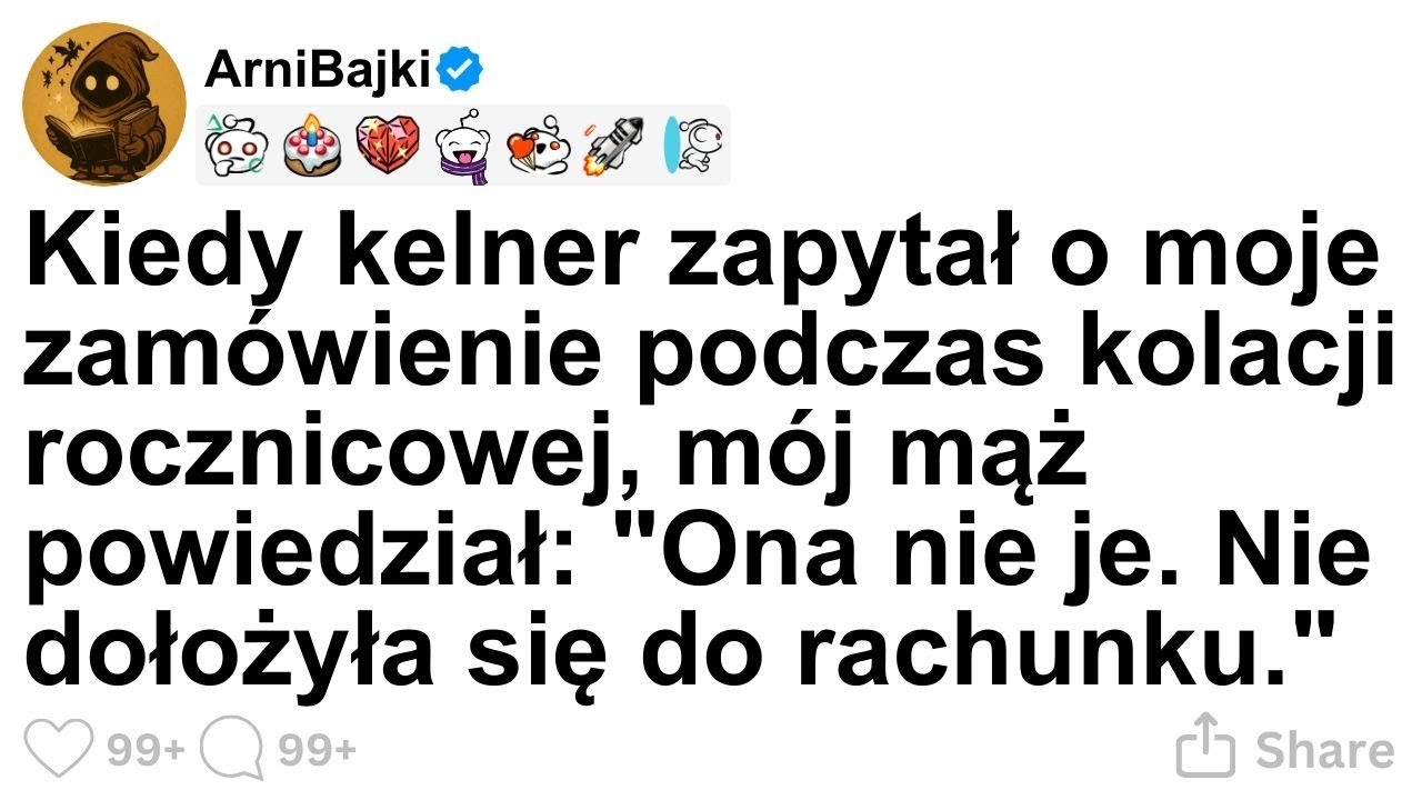 [CALA HISTORIA] Kiedy kelner zapytał o moje zamówienie podczas kolacji rocznicowej, mój mąż