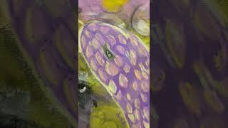 #Snake #Nonbinary #purple #Yellow #White #Handpainted #Madebyman #abstractart #canvaspainting