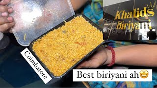 Coimbatore la best biriyani ah🤩| Khalids biriyani - Saibaba Colony| Jv vlog foodie|