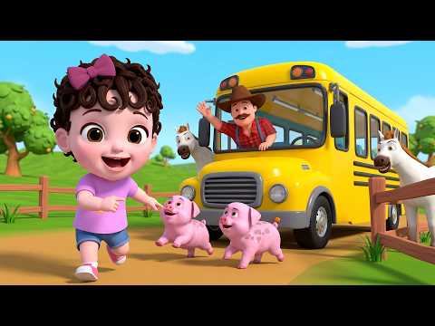 Wheels On The Bus | Kids Entertainment Video With English Rhymes | Play & Learn Rhymes