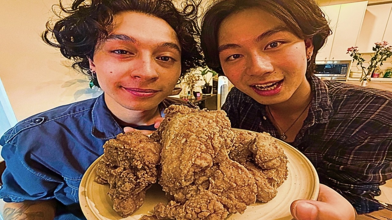 fried chicken while fried