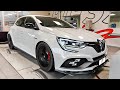 Renault megane rs with custom exhaust  pops  bangs map  loud sounds on the dyno 