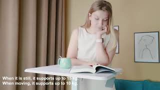 Amazon com  Mobile Laptop Desk, Small Mobile Standing Desk Adjustable Height Mobile Desk Rolling Car