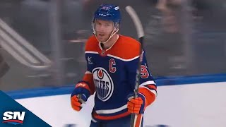 Connor Mcdavid Snipes Top Corner For Wicked Wrist Shot Goal
