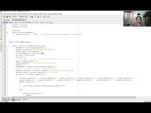 symbol table management using java