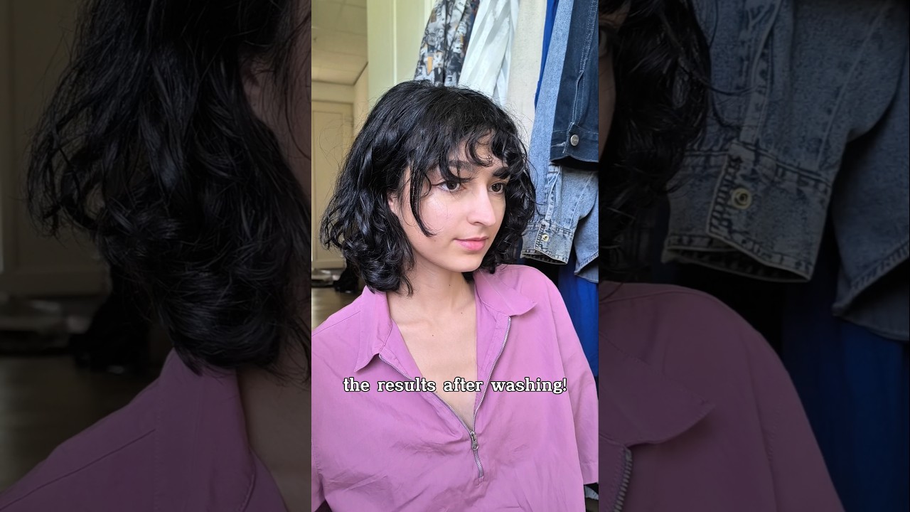 cutting a butterfly bob on wavy/curly hair ✂️