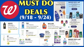 WALGREENS MUST DO DEALS (9/18 - 9/24) || Spend Booster Scenarios