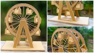 DIY-Ferris wheel with cardboard - Craft home decoration ideas