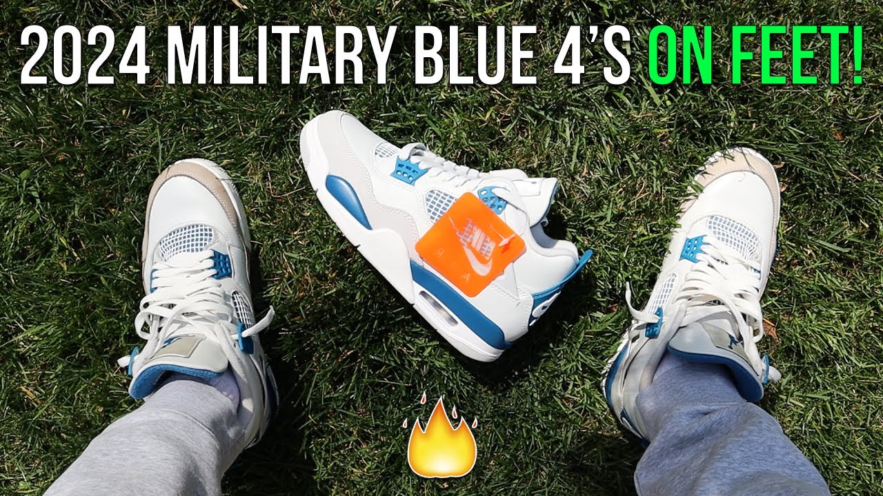 2024 MILITARY BLUE JORDAN 4 DROPS 4/27! (On Feet/In-hand REVIEW