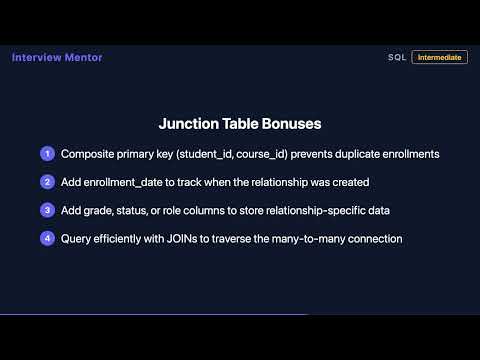 Why Many-to-Many Relationships Need Junction Tables | SQL