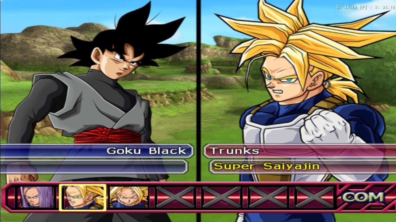 Goku Black x Trunks super Sayajin Dragon Ball Budokai Tenkaichi 3