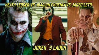 Joker´s laugh comparison Heath Ledger VS Joaquin Phoenix VS Jared Leto