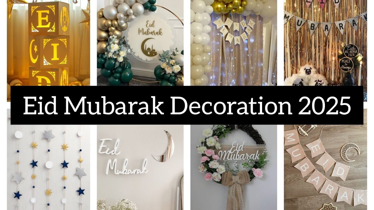 Easy Creative Eid Mubarak Decoration at home♥️
