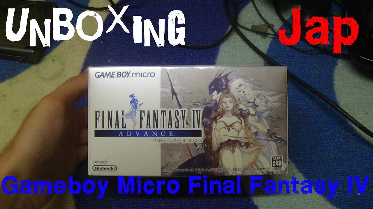 Unboxing Gameboy Micro édition Final Fantasy IV jap - YouTube