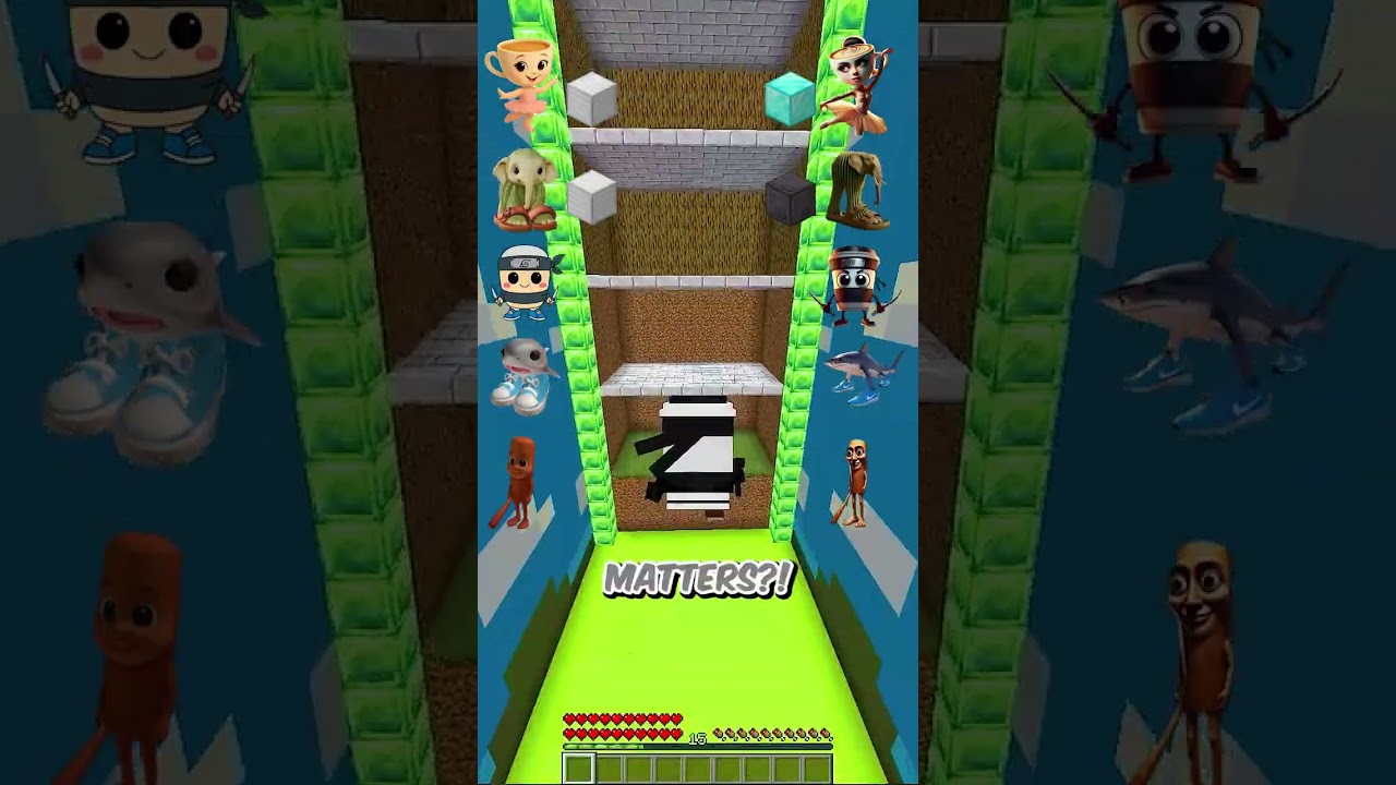 Italian Brainrot Mobs VS Tralaleritos Baby! Who Jumps Higher? 😱 ⛏️ #shorts