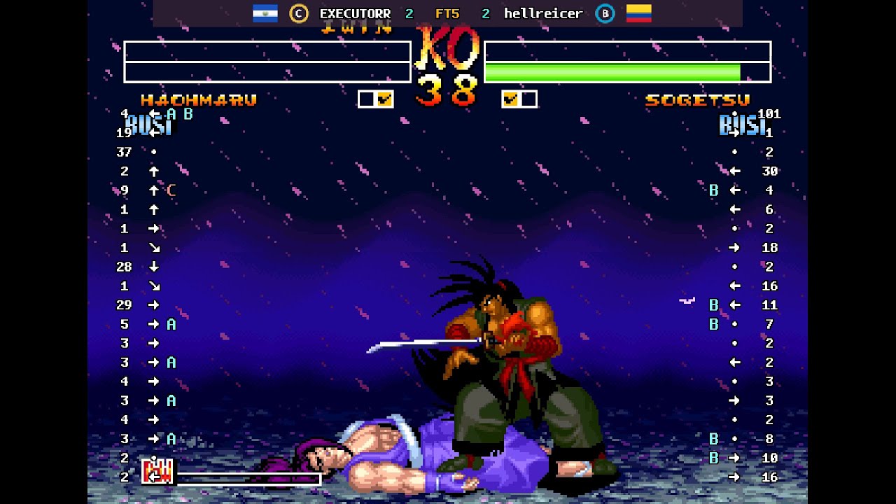 Samurai Shodown IV - 🇸🇻 EXECUTORR(C) vs 🇨🇴 hellreicer(B