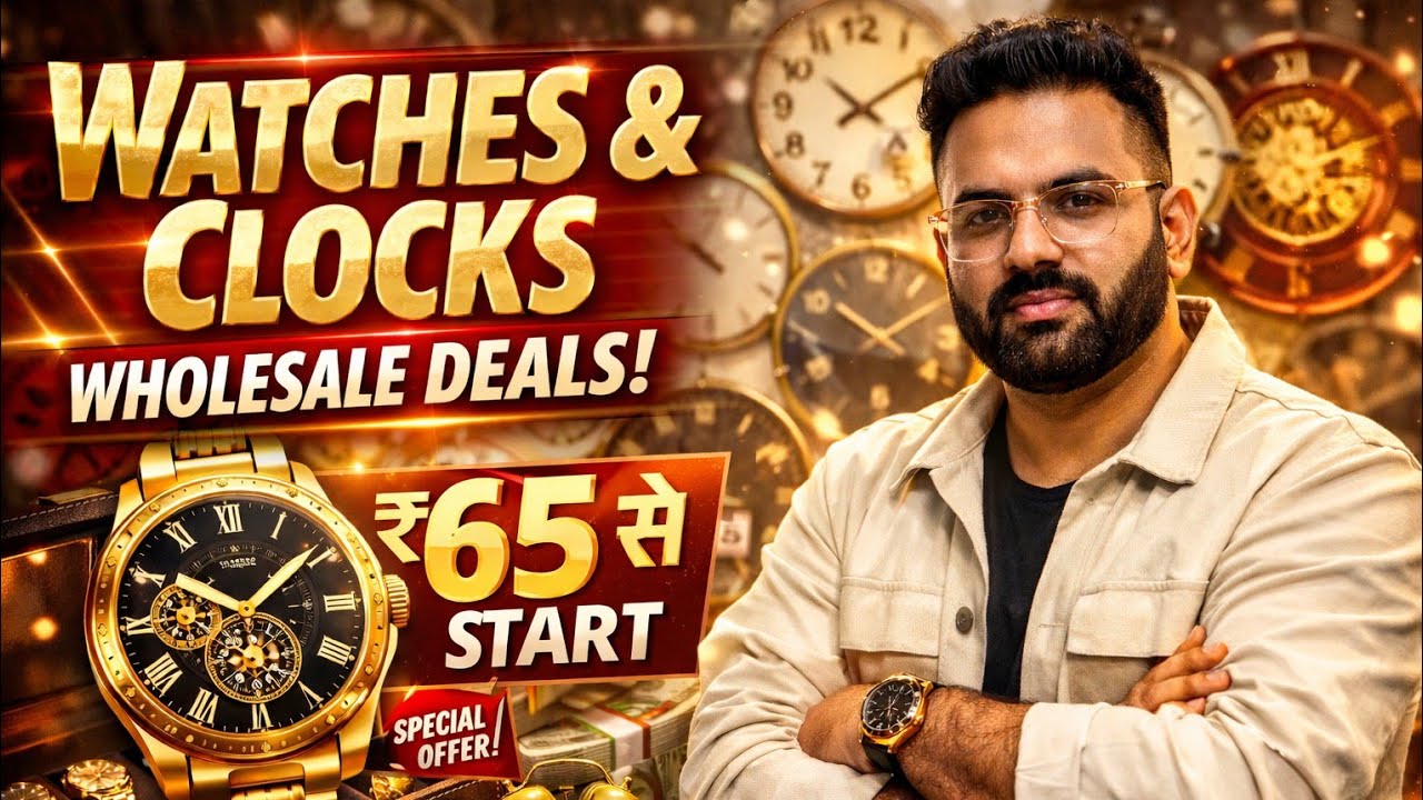 🕰️⏱️ Wall Clock & Wrist Watch Wholesale Market 🔥 | ₹65 se Start | Full Shop Vlog #wholesalemarket