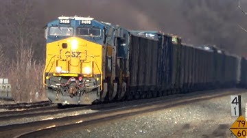 CSX Garbage Train Westbound Long Range View 4K UHD