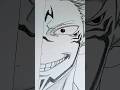 Sukuna Face Drawing 🔥 | Easy Anime Sketch | JJK #short #drawing #animedrawing #sukuna