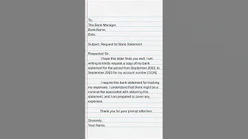 Application For Bank Statement Writing Salon 