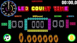 LED COUNT TIMER 0~59:59.999  countup timer alarm🔔speedfeeling