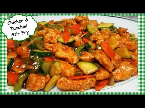 Spicy Chinese Chicken and Zucchini Stir Fry Recipe